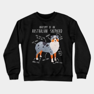Aussie Australian Shepherd Anatomy Crewneck Sweatshirt